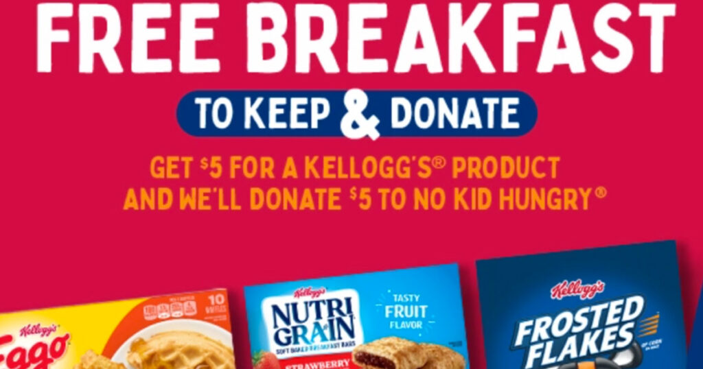 Free Breakfast and Donation to No Kid Hungry from Kellogg's Julie's