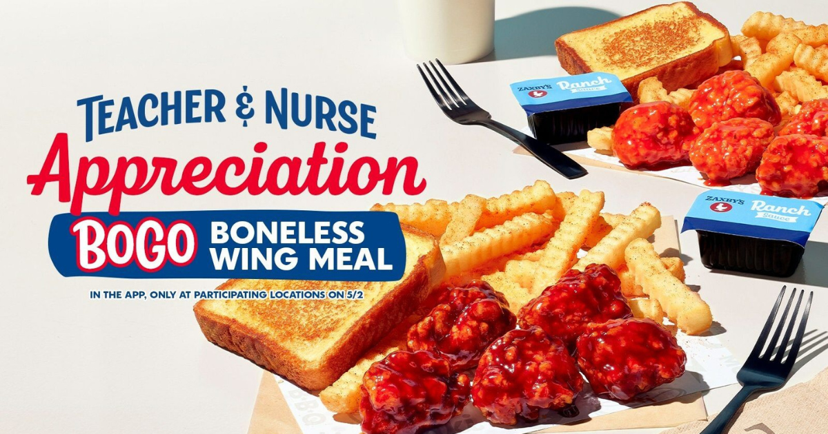 Zaxby's Teacher & Nurse Appreciation Offer Julie's Freebies