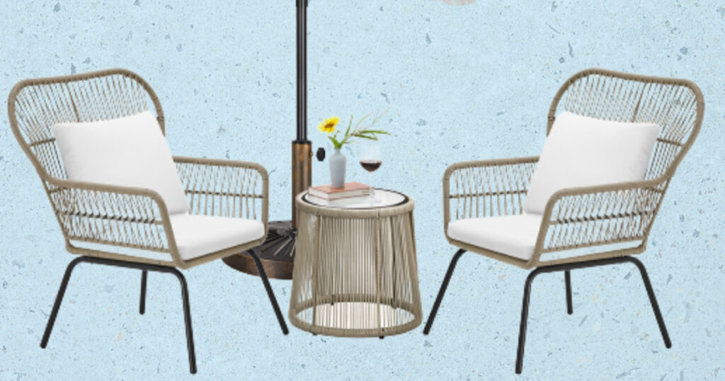 3-Piece Bistro Set + a Patio Umbrella Giveaway - Julie's Freebies